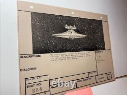 Star wars storyboards Empire Strikes Back movie props STAR DESTROYER ship Art