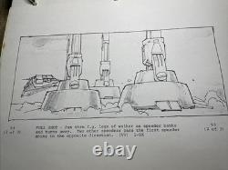 Star wars storyboards Empire Strikes Back movie props Snowspeeder Hoth Luke Art