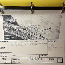 Star wars storyboards Empire Strikes Back movie props TIE FIGHER Falcon Bespin