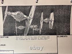 Star wars storyboards Empire Strikes Back movie props TIE FIGHTER FALCON? Art