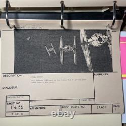 Star wars storyboards Empire Strikes Back movie props TIE FIGHTER millennium X1