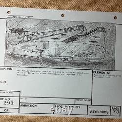 Star wars storyboards Empire Strikes Back movie props The Millennium Falcon Ship