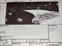 Star wars storyboards Empire Strikes Back movie props The Millennium Falcon X1