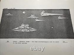 Star wars storyboards Empire Strikes Back movie props VADER Star Destroyer Fleet