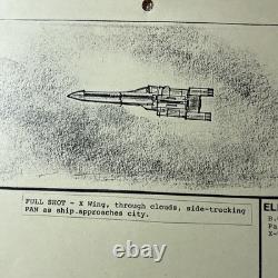 Star wars storyboards Empire Strikes Back movie props X-WING Bespin Cloud City