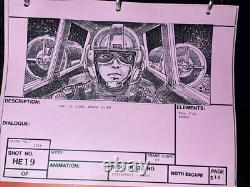 Star wars storyboards Empire Strikes Back movie props X-WING LUKE Hoth ESB