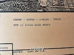 Star wars storyboards Empire Strikes Back movie props X-WING LUKE R2-D2 Art