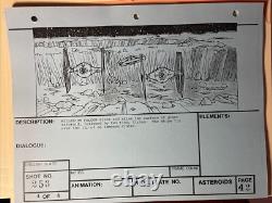 Star wars storyboards Empire Strikes Back movie props the Millennium Falcon Ship
