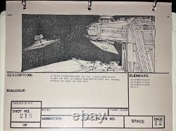 Star wars storyboards Empire Strikes Back movie props the STAR DESTOYER Falcon