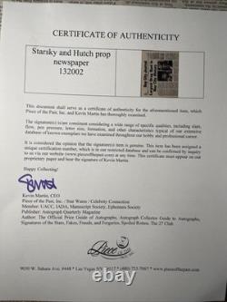 Stars Key And Hutch movie prop production Original COA Props Newspaper X1