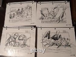 Starship Troopers Production Used Storyboard LOT of 4 With COA SUPER RARE