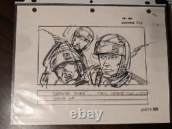 Starship Troopers Production Used Storyboard LOT of 4 With COA SUPER RARE