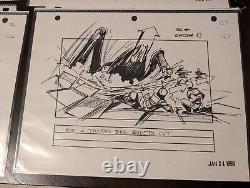 Starship Troopers Production Used Storyboard LOT of 4 With COA SUPER RARE