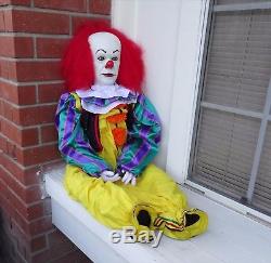 Stephen King It Pennywise Clown Movie Prop Horror Puppet Doll Tim Curry Scary
