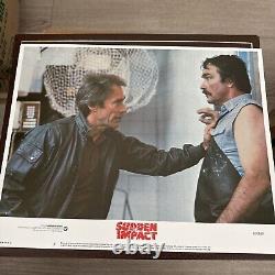 Sudden Impact 1983 Clint Eastwood 8 Lobby Cards 11x14 Dirty Harry Memorabilia