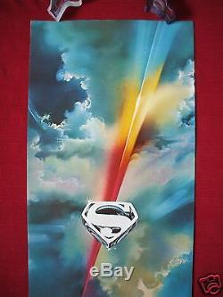 Superman 1978 Original Movie Poster Insert Rare Full Bleed Christopher Reeve