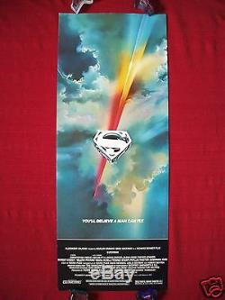 Superman 1978 Original Movie Poster Insert Rare Full Bleed Christopher Reeve