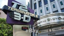 TERMINATOR 2 3-D Universal Studios Theme Park Movie PROP Entrance SIGN