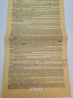 THE ADVENTURES OF MARCO POLO / Jack Adair 1937 signed contract, Major Domo