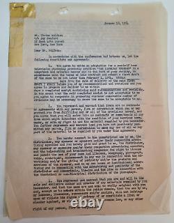 THE CINNABAR REDHEAD / Victor Wolfson 1954 signed film contract document