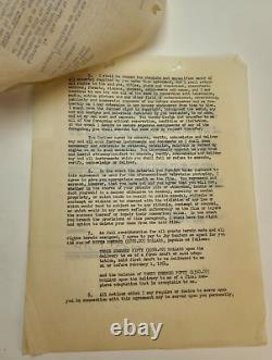 THE CINNABAR REDHEAD / Victor Wolfson 1954 signed film contract document