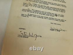 THE CINNABAR REDHEAD / Victor Wolfson 1954 signed film contract document