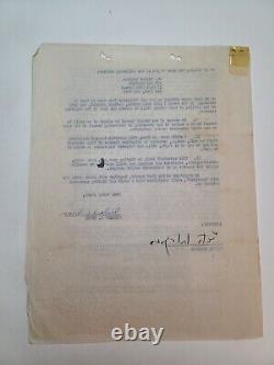 THE CINNABAR REDHEAD / Victor Wolfson 1954 signed film contract document