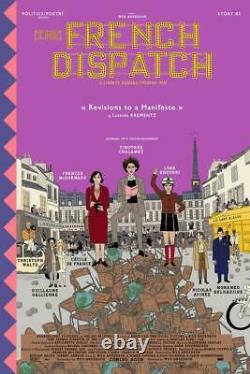 THE FRENCH DISPATCH Set of 4 13.5x20 Original Promo Poster MINT Wes Anderson