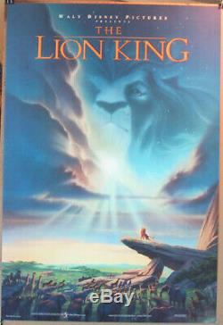 THE LION KING MOVIE POSTER Original DS 27x40 N. MINT! DISNEY Animation 1994