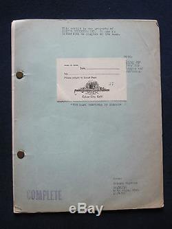 THE MARX BROTHERS IN EUROPE Original Script Treatment Unproduced Feature Film