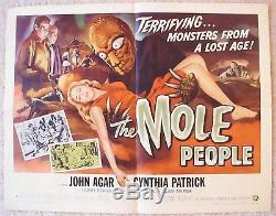 THE MOLE PEOPLE ORIGINAL 1956 STYLE B HALF SHEET MOVIE POSTER FOLDED EXCELLENT