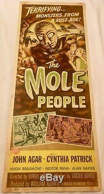THE MOLE PEOPLE Vintage Original 1956 14 X 36 theatrical insert poster