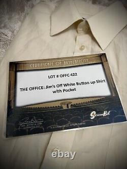 THE OFFICE Jim Halpert Screen Used Season 1 White Button Up COA PROP RARE