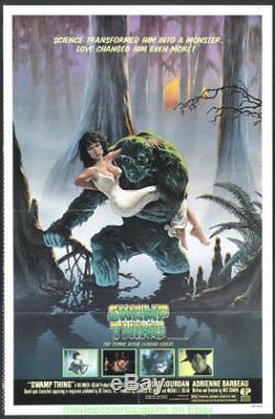 THE SWAMP THING MOVIE POSTER Original 27x41 Folded One Sheet 1982 HORROR N. Mint