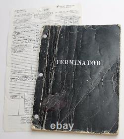 THE TERMINATOR / James Cameron 1983 Original Movie Script, Arnold Schwarzenegger