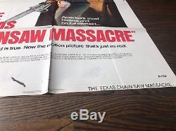 THE TEXAS CHAINSAW MASSACRE Original 1974 Bryanston Pictures NSS One Sheet
