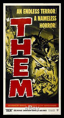 THEM! CineMasterpieces 3SH ORIGINAL MOVIE POSTER 1954 HORROR INSECT ANTS BUGS