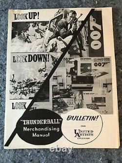 THUNDERBALL 1965 ORIG UNITED ARTISTS MERCHENDISING MANUAL (VF) ULTRA RARE 25 Pgs