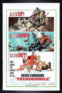 THUNDERBALL CineMasterpieces 1965 JAMES BOND 007 VINTAGE ORIGINAL MOVIE POSTER