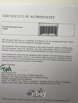 TOTAL RECALL movie prop production Original Movies COA Props Vintage action X1