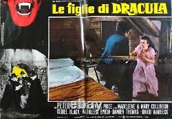 TWINS OF EVIL, Peter Cushing (1971), Set of 8 Italian Photo Busta