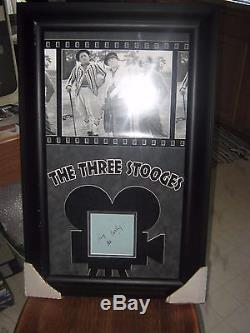 The 3 Three Stooges Original Signatures Autographs = Framed and Matted