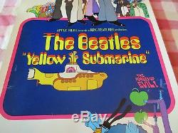 The Beatles- Original 1968 yellow Submarine movie poster- 36x 14- no reserve