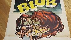 The Blob Vintage 1958 Steve McQueen Original 27 x41 Movie Poster