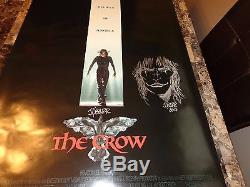 The Crow Rare Signed Original 1-Sheet Movie Poster James O'Barr Sketch Photo COA
