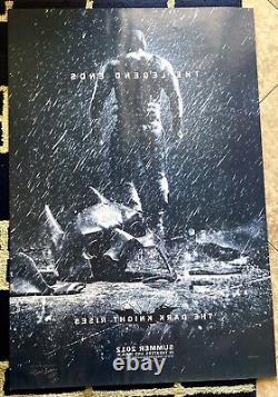 The Dark Knight Rises 27x40 withBane Cast Signatures Warner Bros Holo Rare 33/50