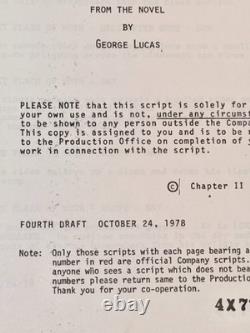 The Empire Strikes Back Shooting Script Fourth Draft Lucasfilm LTD