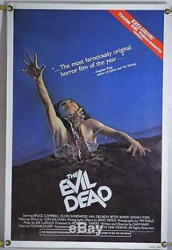 The Evil Dead Rolled Orig Video Store Vhs Poster Bruce Campbell Sam Raimi (1983)