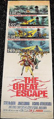 The Great Escape!'63 Classic Mcqueen, Bronson Original Insert Film Poster