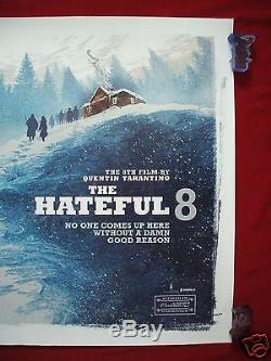 The Hateful 8 Eight 2015 Original British Quad Movie Poster D/s Tarantino Rare